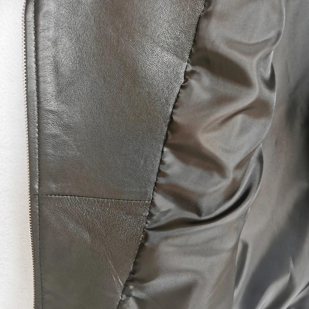 Maplesteed Loose Women Genuine Leather Jacket OVERSIZE Soft 100% Natural Sheepskin Drop-Shoudler Narrow Waist