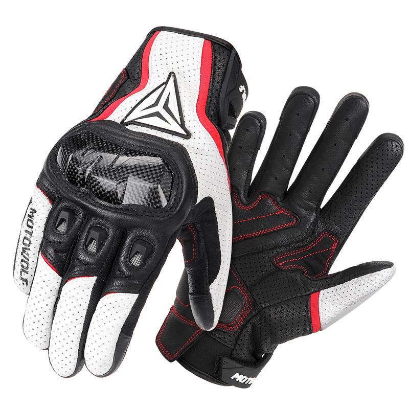 Motorcycle Gloves Men's Leather Gloves Wear-resistant Scratch Resistant Breathable Off-road Gloves Anti Slip Riding Equipment