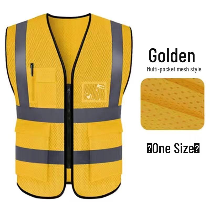 Multi-Pocket Reflective Vest for Drivers, Sanitation, Traffic, Cycling & Construction