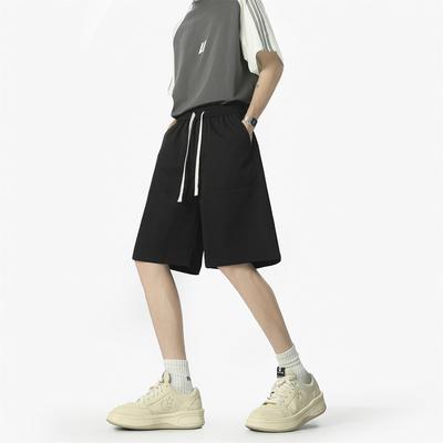Summer New Men's Sports and Leisure Shorts Trendy Loose Straight Five-point Pants