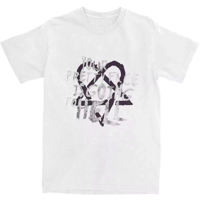 

90s Rock Y2k Tops Him Band Ville Valo Heartagram Love Metal TShirt Summer Streetwear TShirts Print Punk ShortSleeved Unisex 4XL