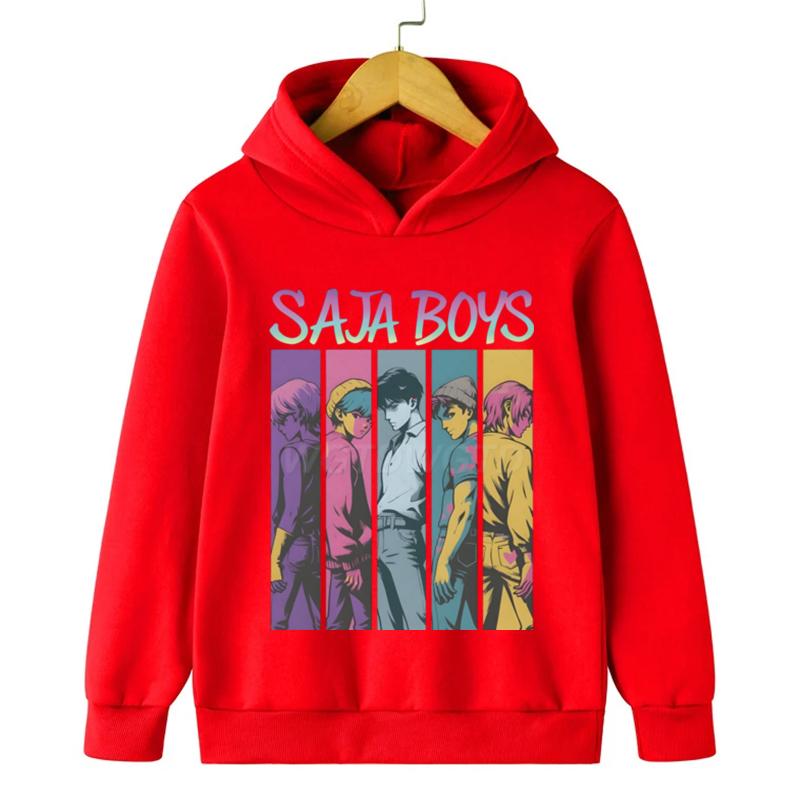 Saja Boys Kpop Lovci démonů Mikiny Chlapci Dívky Ležérní móda Podzimní mikina s kapucí 2025 Filmová mikina pro děti Anime oblečení