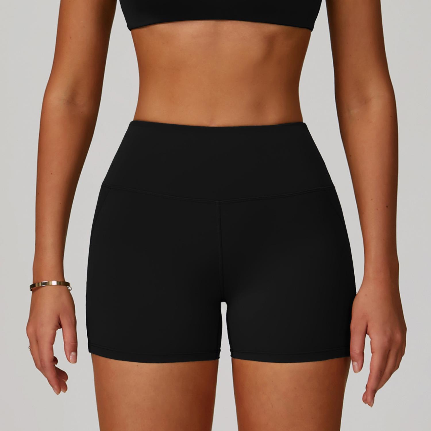 

Cross-Border High-Waisted Quick-Dry Yoga Shorts - Butt-Lifting & Tummy-Control for Outdoor Running and Fitness Large