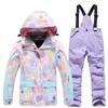 Jingyoujia Girls' Winter Outdoor Windproof Ski Suit Set