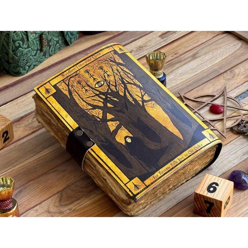 Jurnal din piele Arborele Vieții - Caiete din piele naturală pentru femei - Jurnal frumos pentru caiet de schițe, carte de călătorie, carte de vrăji goală