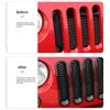 7pcs for Jeep Wrangler JK JKU 2007-2015 Car Clip-in Front Grille Mesh Inserts Mesh Grille Guard Car Exterior Accessories