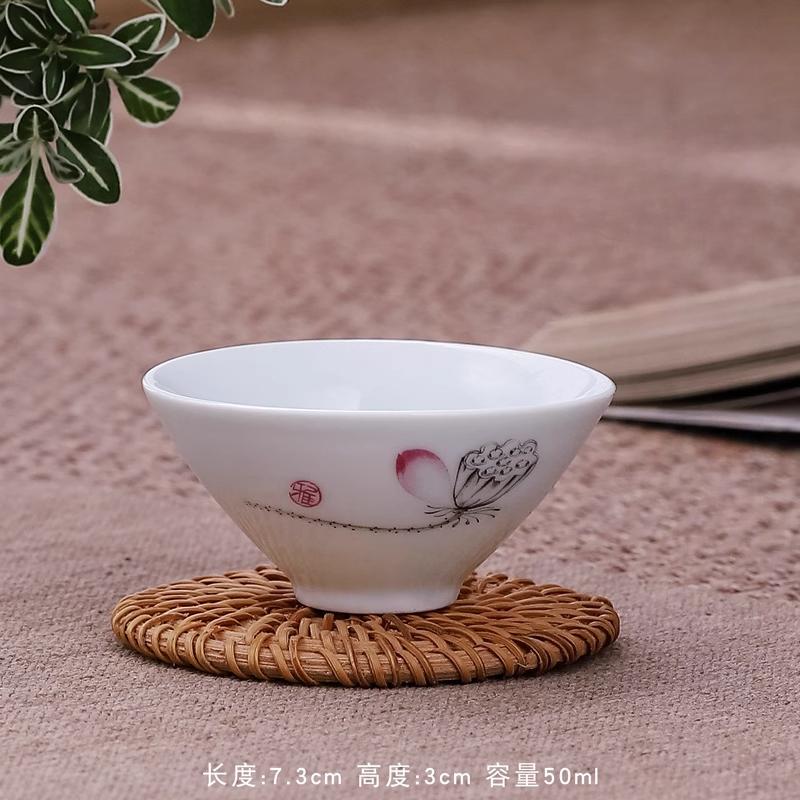 Λιπολίτης από μαλλί λευκό πορσελάνη μικρό φλιτζάνι τσαγιού κεραμικό οικιακό φλιτζάνι τσαγιού παρασκευής μονό μπολ τσαγιού