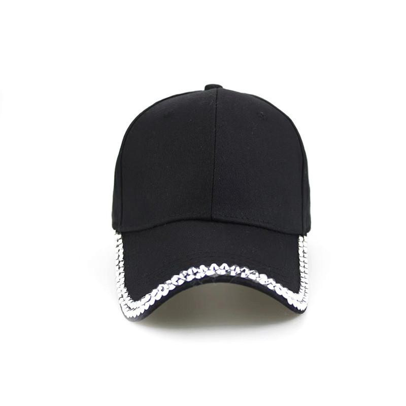 Neue Mode Glitzernde Baumwoll-Baseballkappe Mit Verstellbarem Sonnenschutz Für Erwachsene