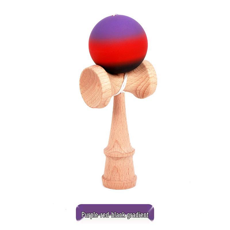 Traditional Bamboo Wood Kendama Skill Toy - Puzzle Ball and Sword Gift
