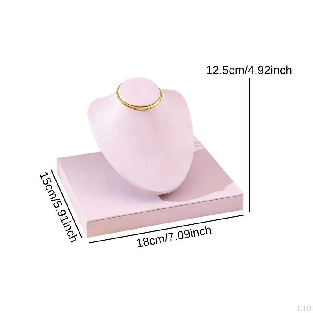 Collar Display Mannequin Necklace Stand Jewelry Organizer PU Leather Versatile And Sturdy Model