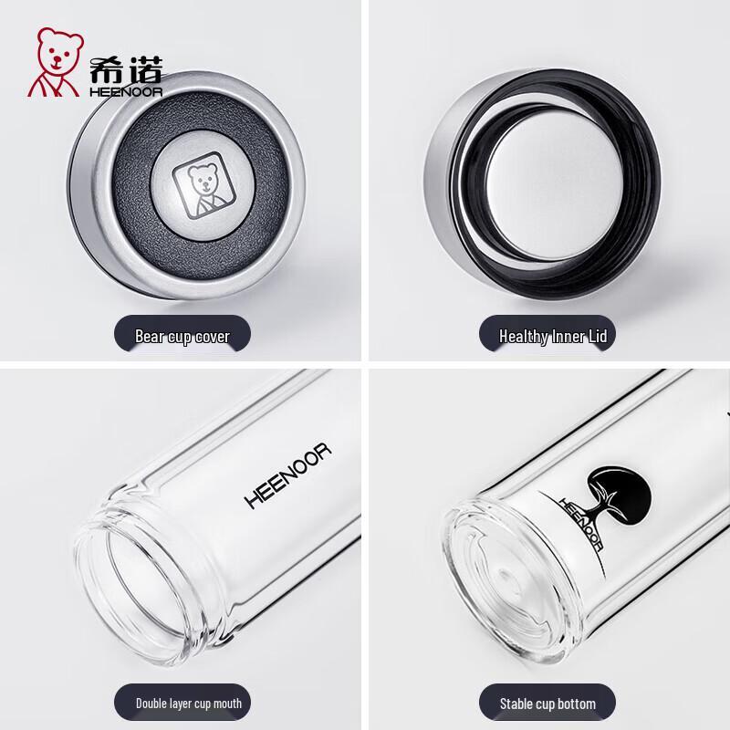 Heenoor Double-Wall Glass Tea Mug