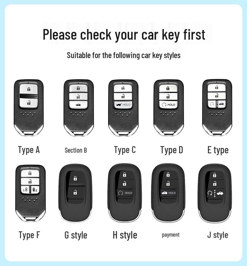 Honda Key Cover for Civic, Accord, CR-V, Vezel, XRV, Fit, Haoying, Haoling, Paiying, Shipai - Available in 3 Colors.