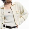 MO&Co. Vintage Gold Buckle Knitted Short Jacket