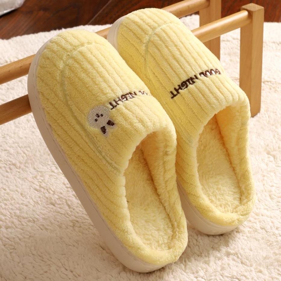 

Хлопковые тапочки женские зимние новые домашние комнатные теплые тапочки с волосами мужские домашние мужские осенне-зимние 44-45 [suitable for 43-44 yards] жёлтый
