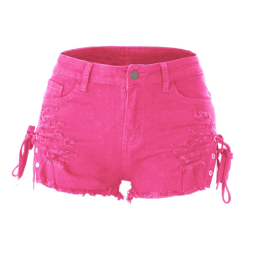 Ripped Tassel High-Rise Split Shorts