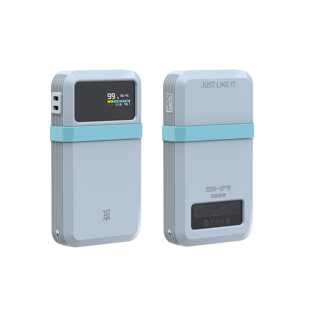 

Dustproof Silicone Case Shockproof Carrying Case for CUKTECH 15 Power Bank Air 15000 100W Travel синій