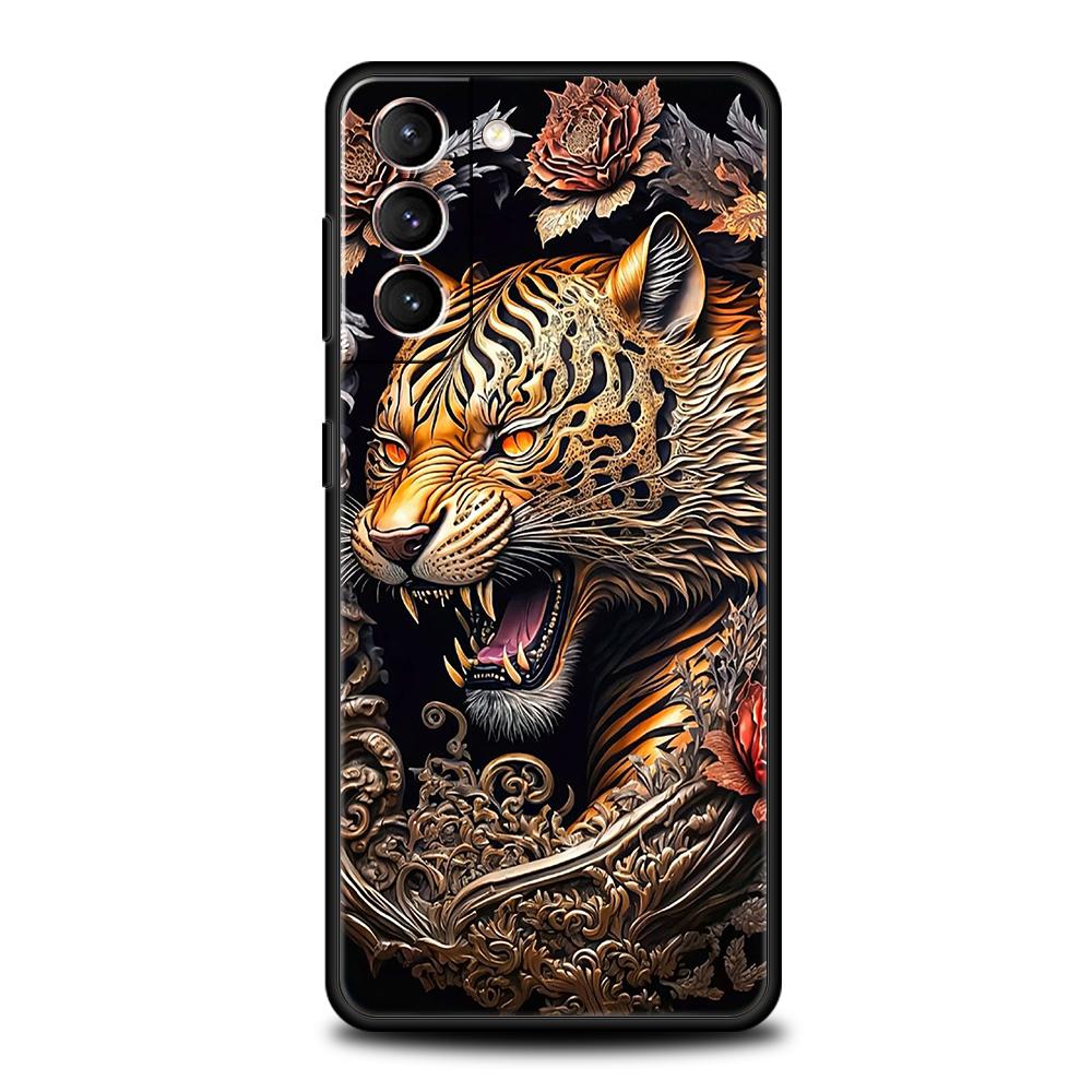 Leopard Print Phone Case for Samsung Galaxy S24 S23 S22 S20 S21 FE Ultra S10 S10E S9 S8 Plus 5G Silicone Cover Fundas Capas Bag