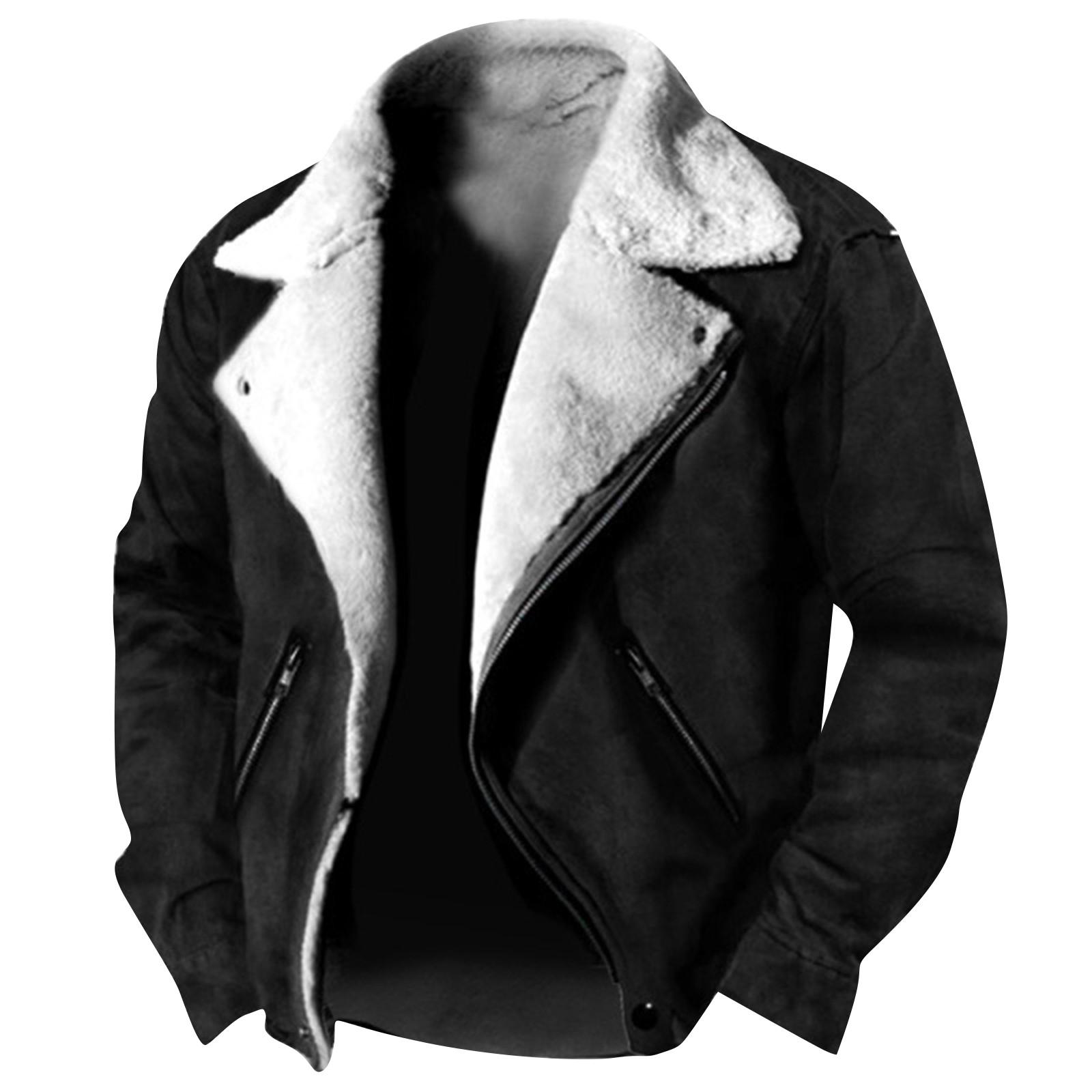 

Осенне-зимняя мужская куртка-поло с контрастными вставками, повседневное пальто в стиле ретро XXXL чёрный