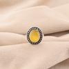 Yellow Cat's Eye Gemstone 925 Sterling Silver Jewelry Handmade Birthday Ring RR-62-41