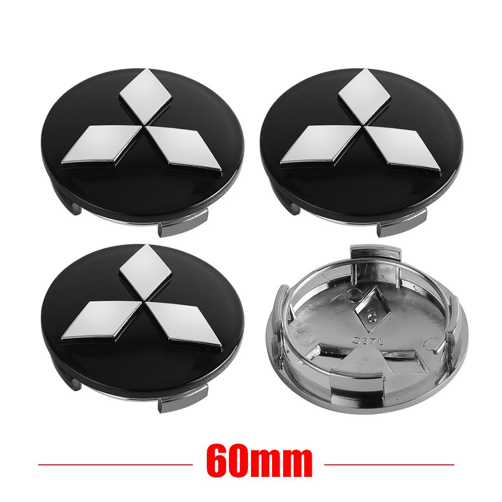 4 Piezas Tapas Centrales de Rueda para Coche Cubiertas de Tapacubo Automático Accesorios Para Mitsubishi Ralliart Lancer EX Outlander ASX Competition Mirage