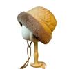 Big Face Ear Protection Fisherman Hat Women's Autumn and Winter Face Small Plus Velvet Thickened Warm Plush Basin Hat Cycling Windproof Hat