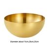 304 Stainless Steel Fruit Salad Bowl Large Capacity Korean Soup Rice Noodle Bowl Silver Gold Multifunctional Food Container
