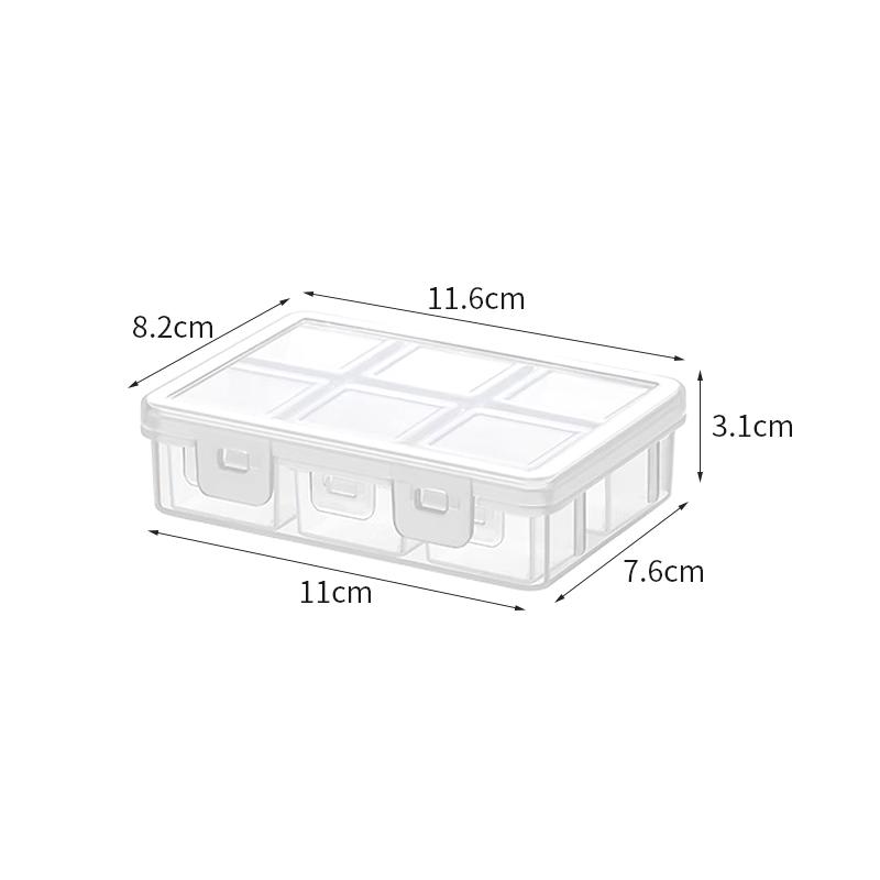 Caja de Almacenamiento de Medicamentos con Compartimentos Pequeños, Caja de Almacenamiento de Pastillas Sellada de Gran Capacidad, Caja de Almacenamiento de Joyas a Prueba de Polvo