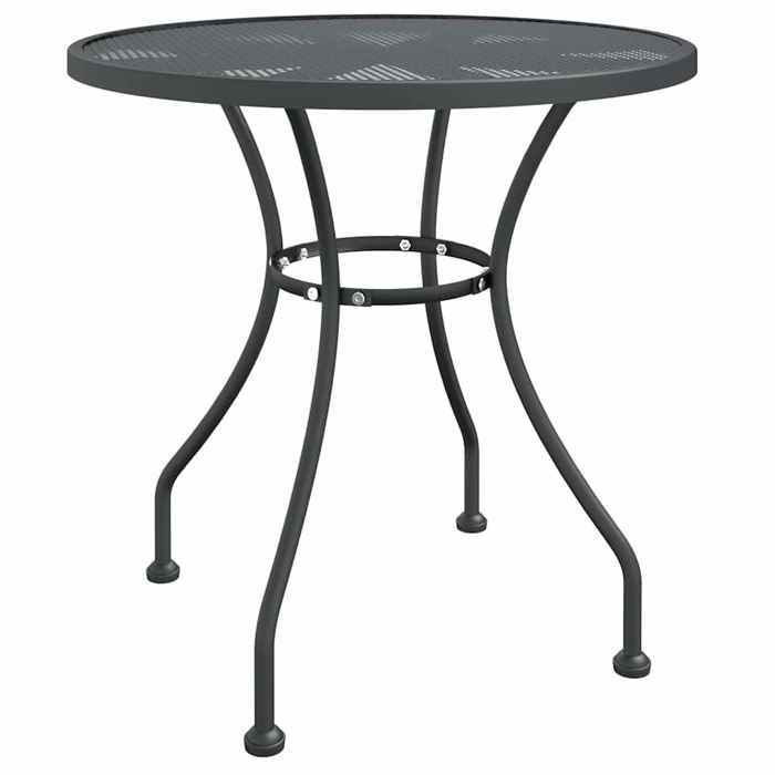 Exclusive House - 3 Pcs Garden Dining Set Metal Mesh Anthracite