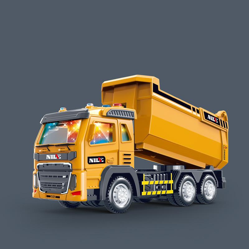 Mixer Truck Crane Inertia Engineering Children Toy With Sound Light And