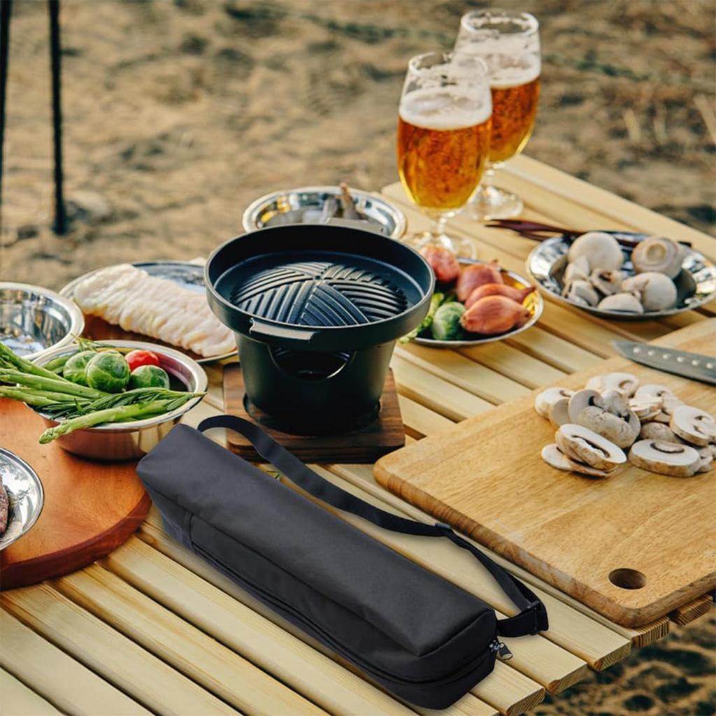 Oxford Cloth Grill Utensil Storage BBQ Tools Barbecue Bag for Outdoor Barbecue Foldable Grilling Bag for Camping Trips