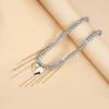 Jewelry Premium Crystal Love Tassel Clavicle Chain European Elegant Glass Necklace