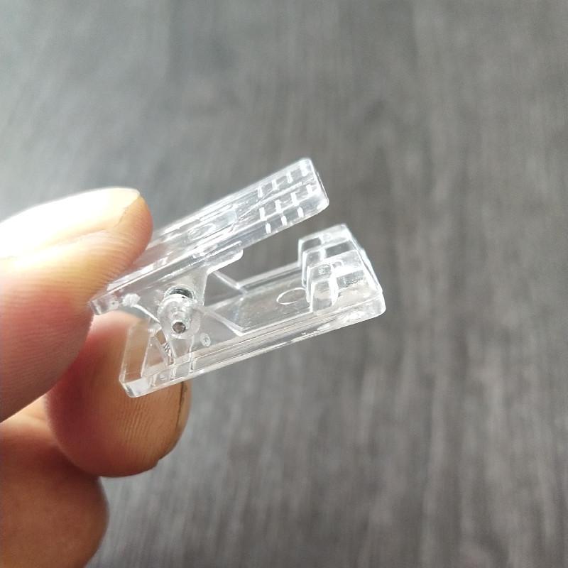 Acrylic Transparent Plastic ID Badge Holder with Adhesive Spring Clip