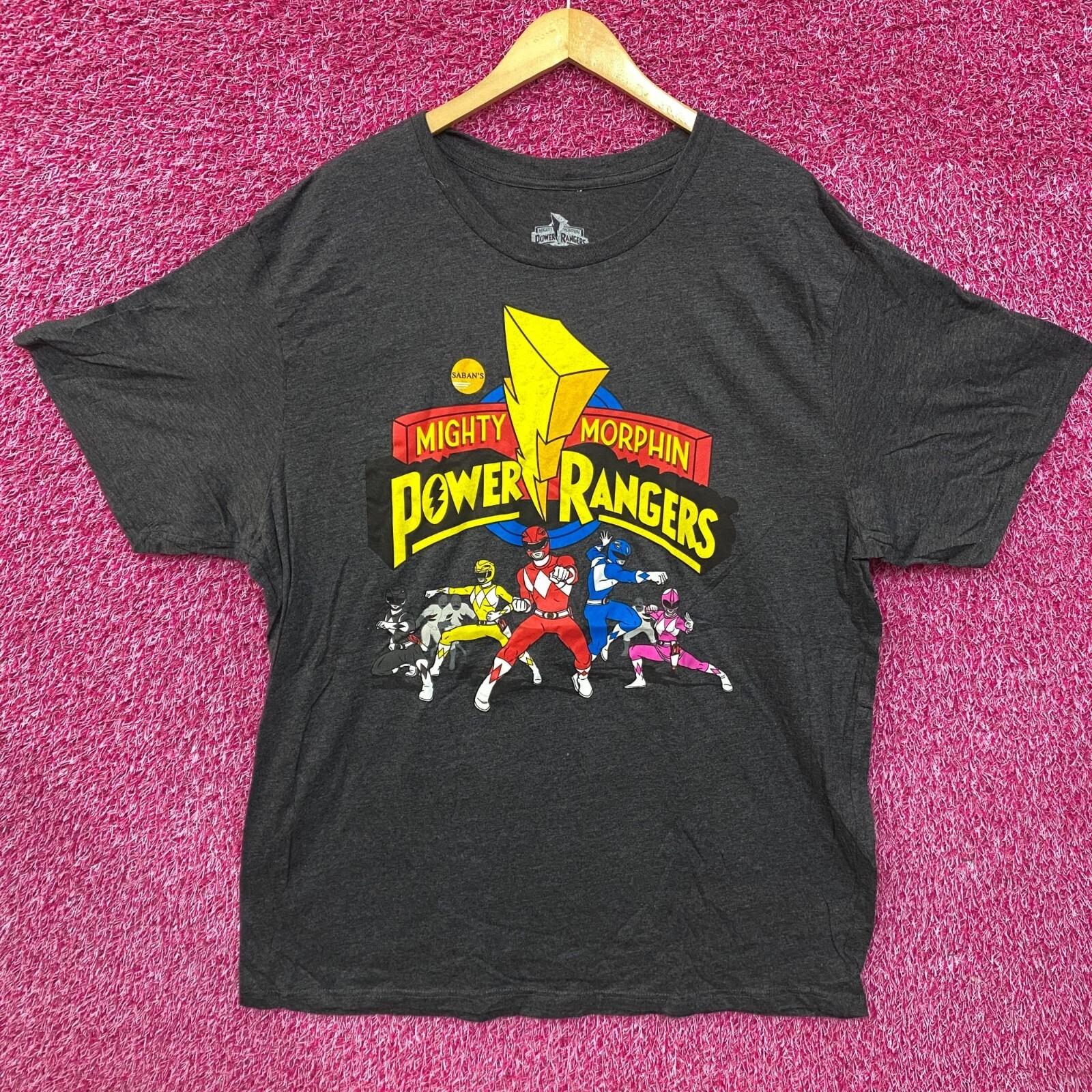 

Vtg Power Rangers Mighty Morphin Cartoon Network TV Show Tee 4XL S