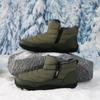 Men's Winter Warm Snow Boots With Zipper Non-Slip Water Resistant Faux Fur Lined Ankle Booties Outdoor Fully High-Top Hiking Walking Shoes for Men