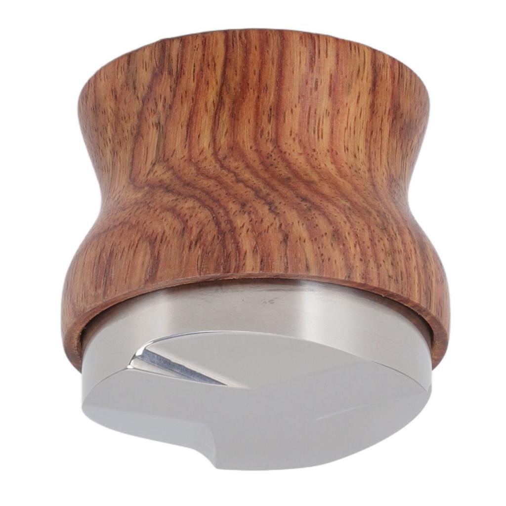 Coffee Distributor Stainless Steel Rosewood Coffee Tamper Leveler for Coffee Accessories 53mm   2.1in