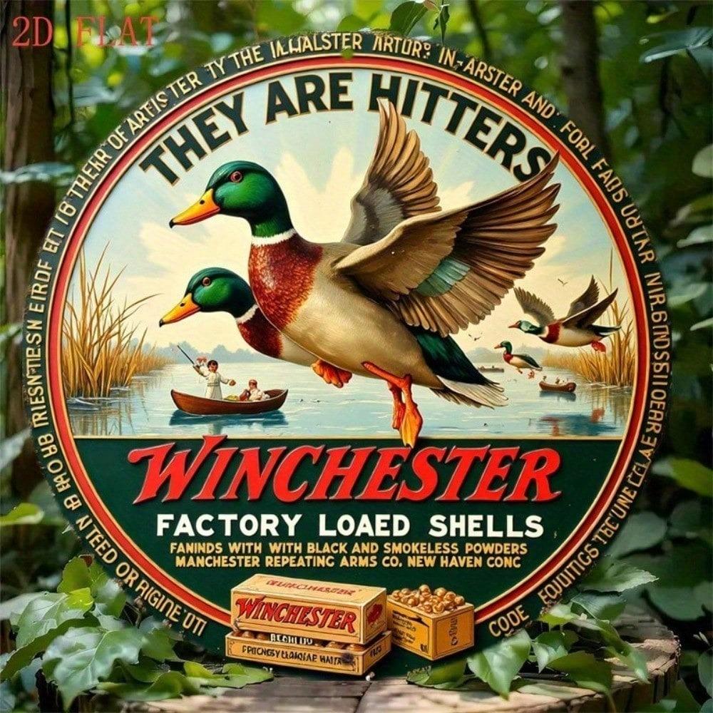 Vintage Winchester Ducks Flight Metal Tin Sign Wall Decor Home Bar