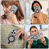 For iPhone 14 Pro Max Magnetic Case Reinforced Corners PC+TPU Phone Cover