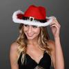 WTEMPO Christmas Red Party Hat with Windproof Rope Winter Christmas-themed Party Plush Brim Prop Hats Creative Indoor & Outdoor Activities Jazz Hats