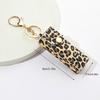 Ladies Leopard Single Lipstick Storage Bag Mini Keychain Lipstick Storage Bag