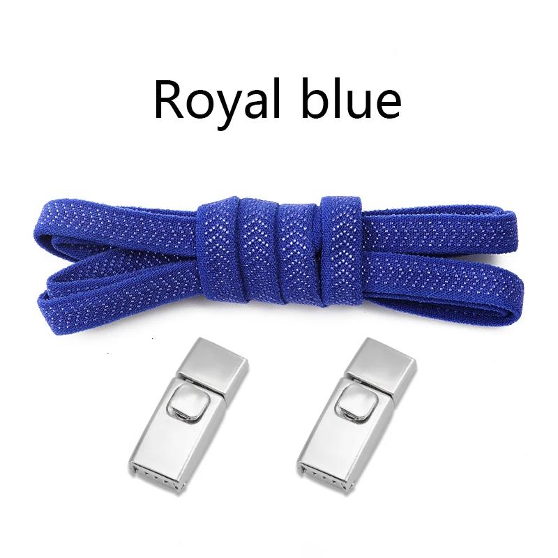 1Pair 8MM Flat Tennis No Tie Shoelace Press Lock Shoelaces Without Ties Elastic Laces Sneakers Adult Kids for Shoes Accessories