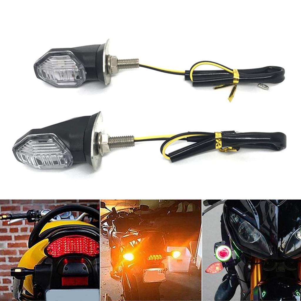 Universal Motorcycle-Turn Signal Light Built-Relay Flasher Led Flowing Water Blinker-Bendable Flashing Signals-Lamp 2pcs