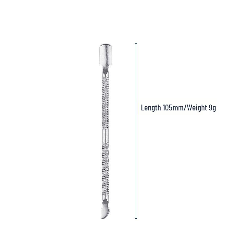 Double-Ended Stainless Steel Cuticle Pusher and Scraper for Nail Art