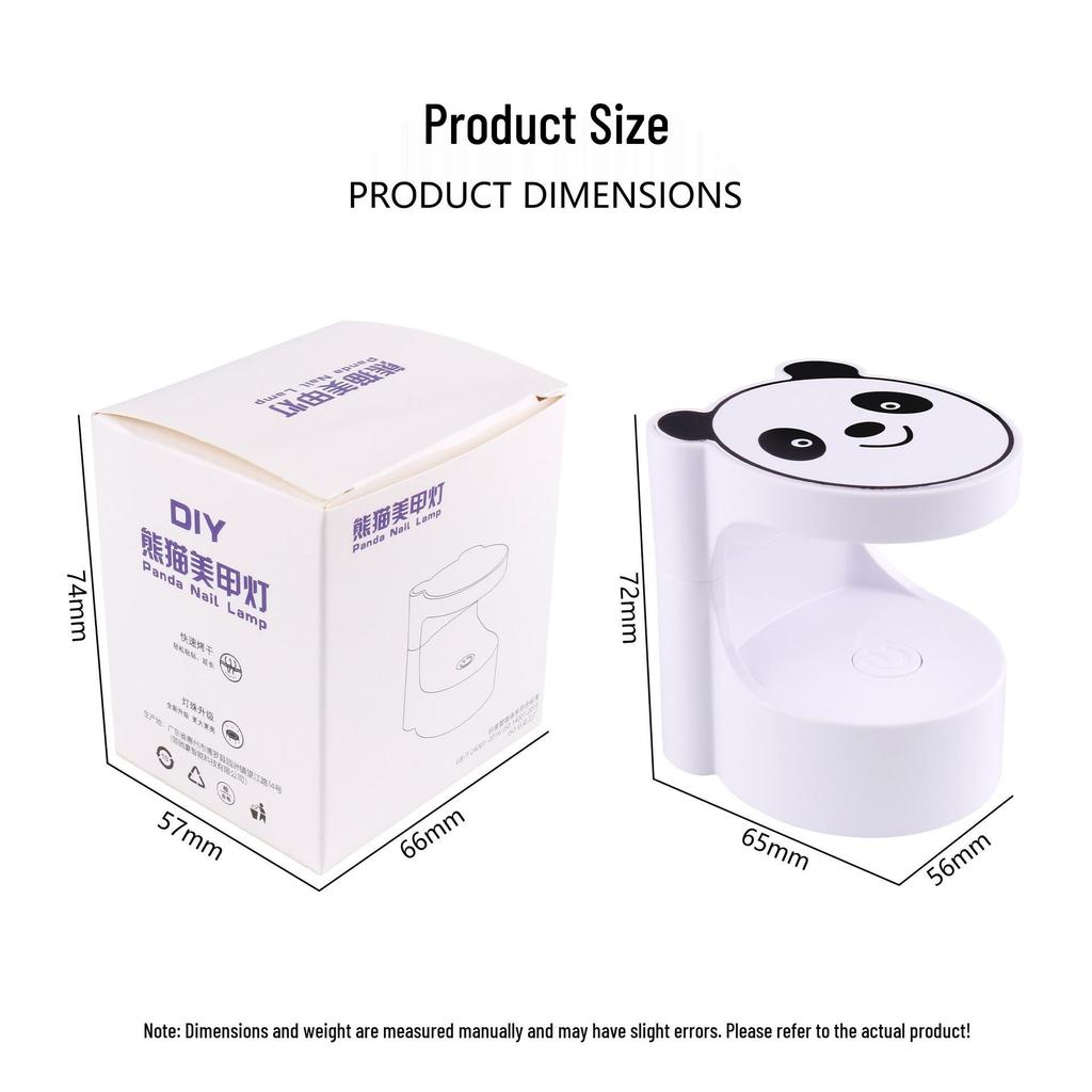 Rechargeable Panda Cube Mini Nail Lamp for Quick Gel Polish Curing