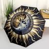 Golden Celestial Sun & Moon Tapestry Wall Hanging Decor Umbrella, Christmas Gift Y371