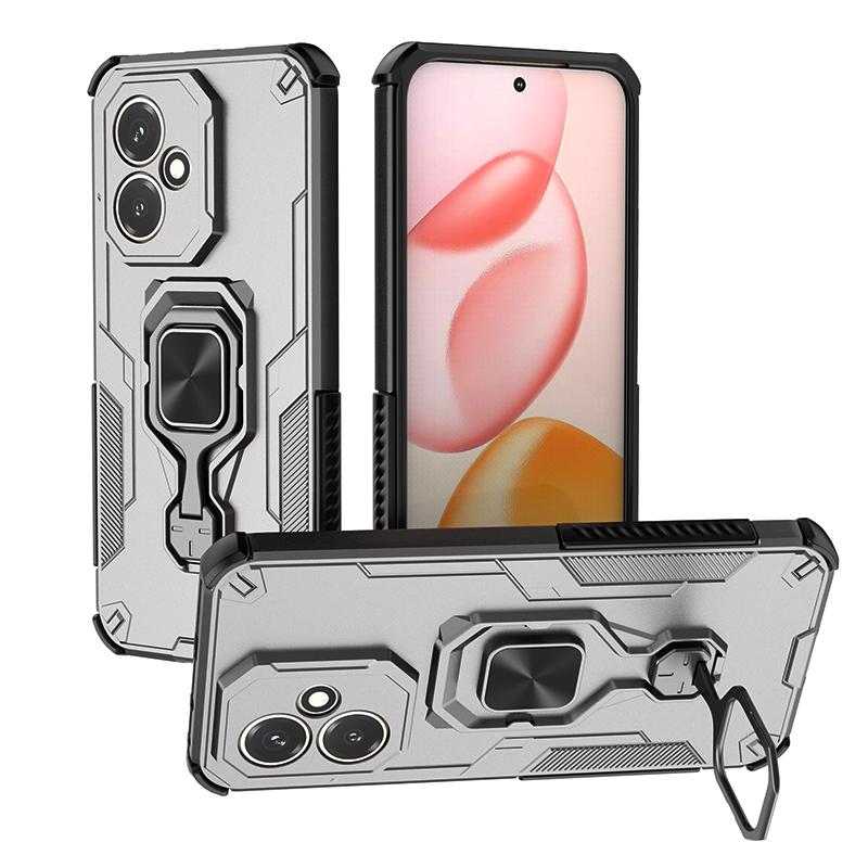 KEYSION Shockproof Armor Case for HONOR 400 Pro 5G Silicone+PC Upright Metal Live Ring Stand Phone Cover for Huawei Honor 400 5G