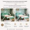 Letto, Letto a Forma di Macchina con Scivolo e Scala, Montabile Sinistra/Destra, Letto Imbottito in Turchese, Letto Gioco con Protezione anticaduta per Cameretta dei Bambini, 140x200 cm