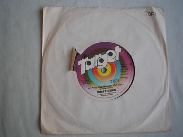 

7inch Record FIRST EDITION - All This And Heaven Too TGT139 TARGET 1978 UK Soul/Funk Used
