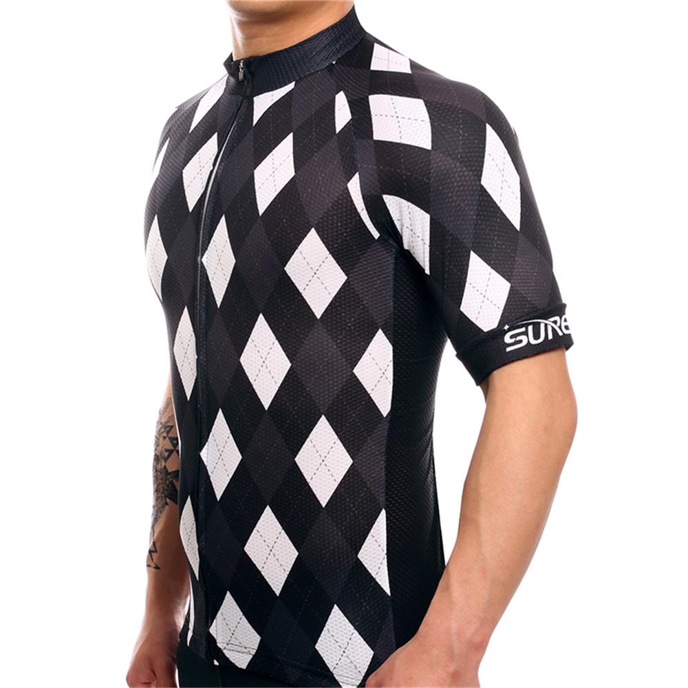 Summer Short Riding Bicycle Cycling Clothing Set Men Sport Jerseys Suits Black Bib Pants