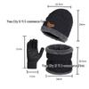 Men's Three-Piece Winter Set: Knitted Wool Hat, Scarf, and Touchscreen Gloves with Plus Velvet Warmth