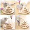 Chats Wood Toy Wood Tree Games for Cat Cat Accessories Double-layer Rotating Track Ball Cat Intellectual Track Tower Funny Plate